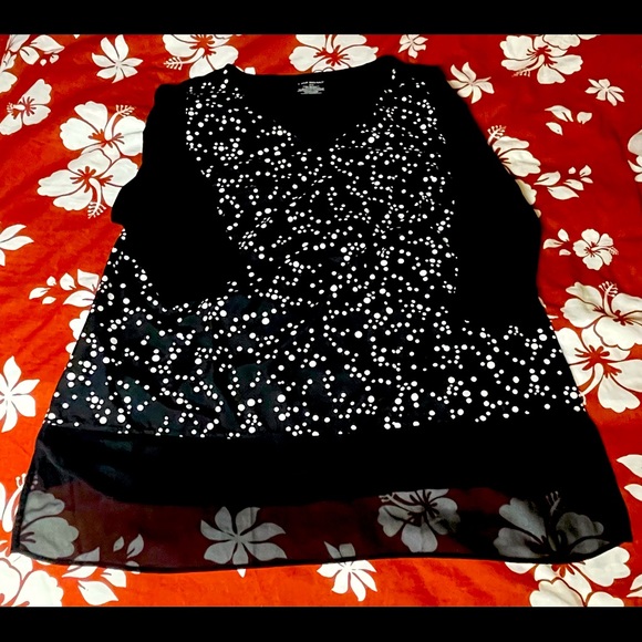 Lane Bryant Dots Blouse Shirt - Picture 1 of 2